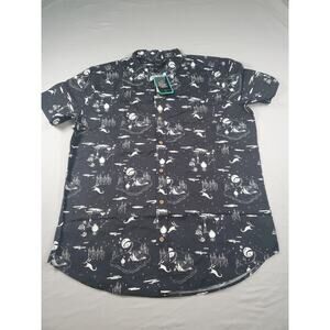 Disney Shirt XL Black Nightmare Before Christmas Our Universe Button Up NWT